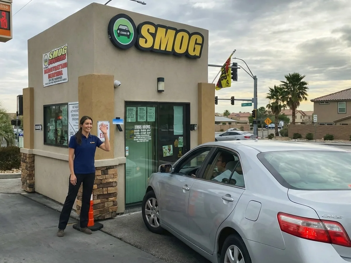 Emissions testing at Smog Busters Las Vegas